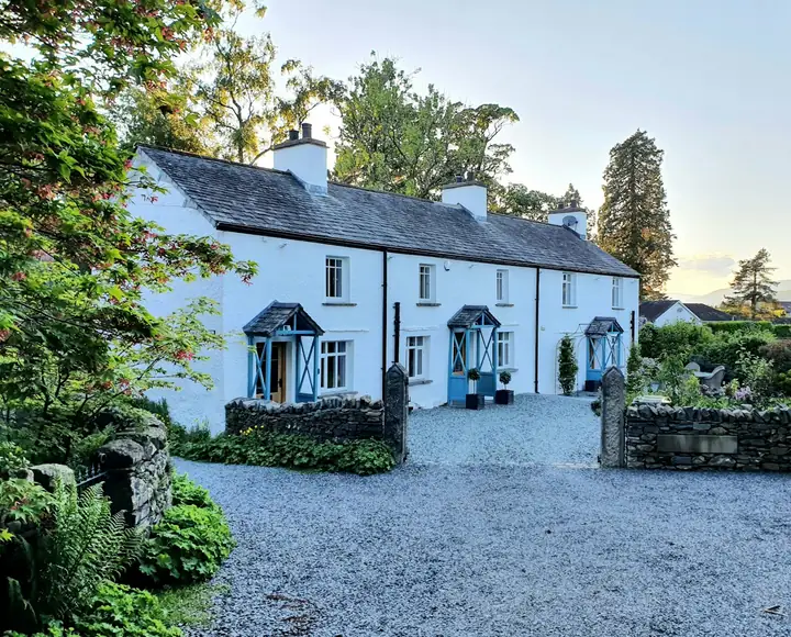 White-painted stone cottages