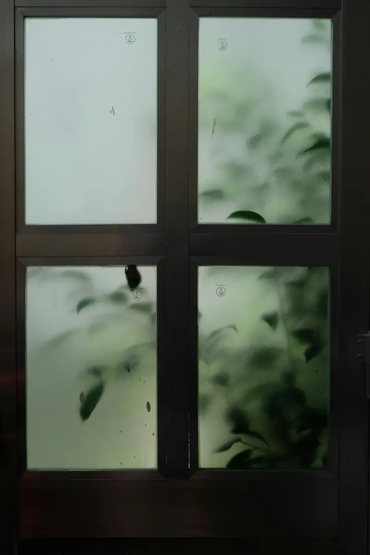 Frosted glass panels